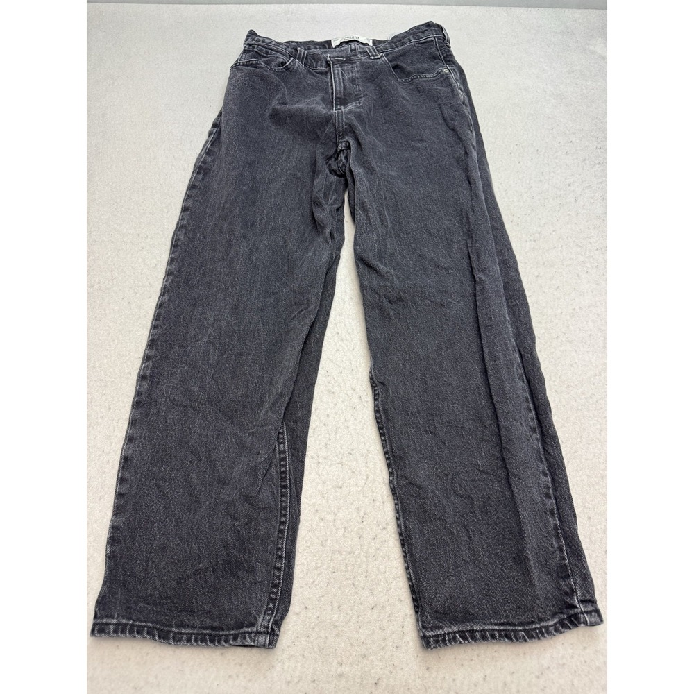 Hollister Baggy Skater Jeans Mens 30x30 Charcoal Gray Relaxed Wide Leg Denim